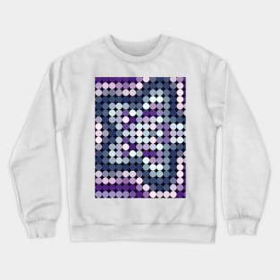 purple and blue dotted star design Crewneck Sweatshirt